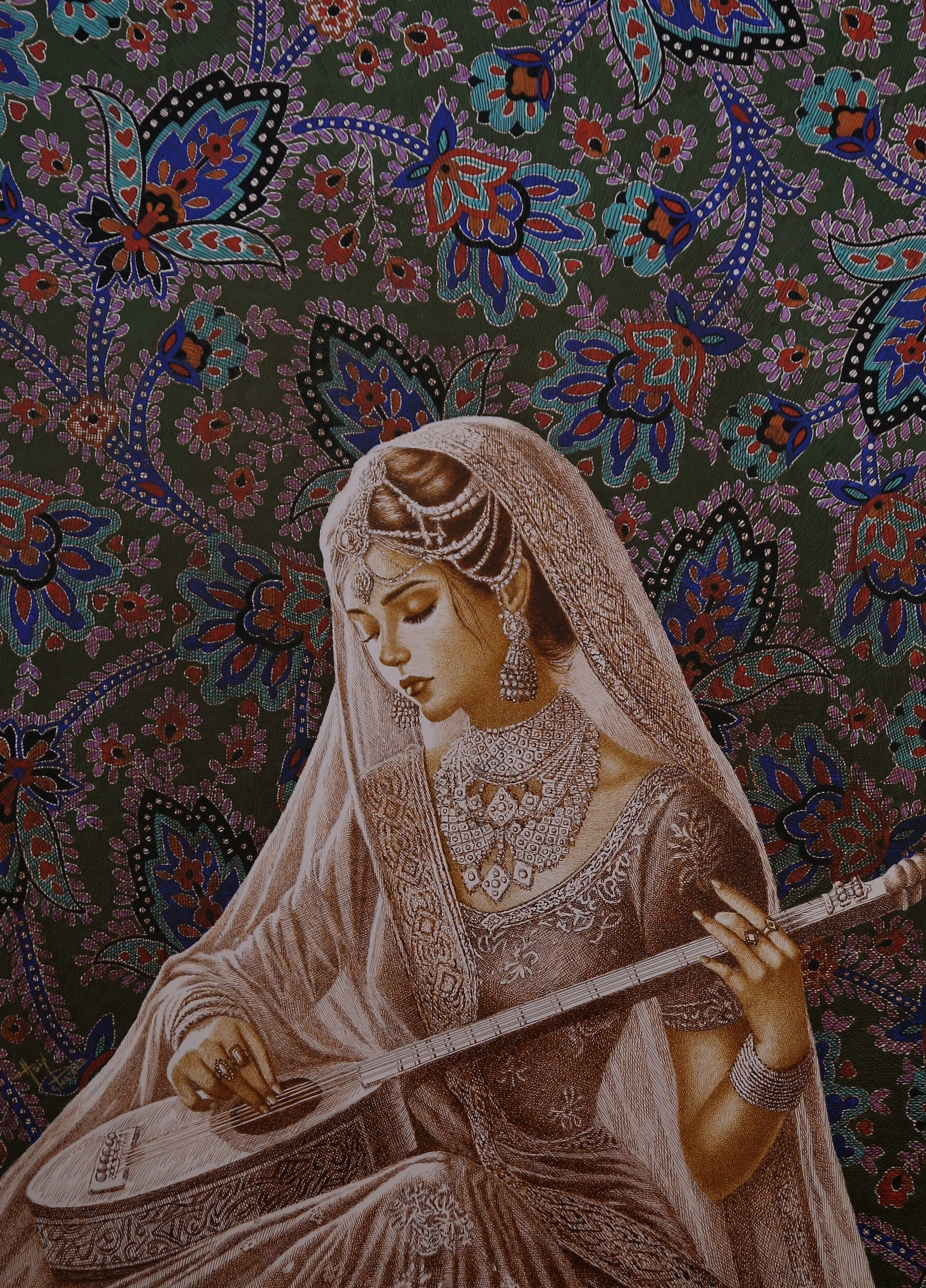 Master piece pen and ink artwork by Asif Ghayaz